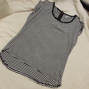 Black & White Thin Striped Shirt